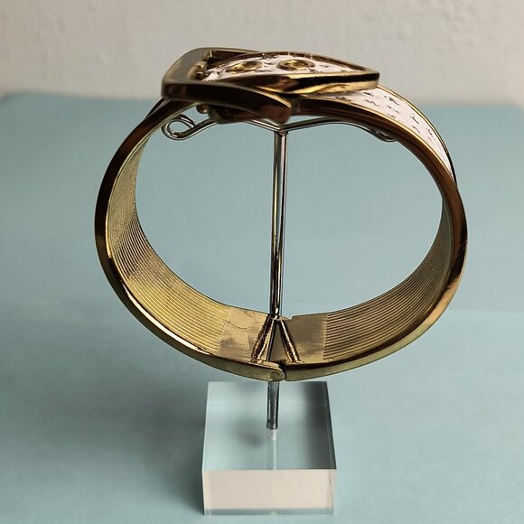 Exquisite Bracelet Belt Buckle Fold Over Hinge Clasp Cuff Bracelet White… - Picture 13 of 14